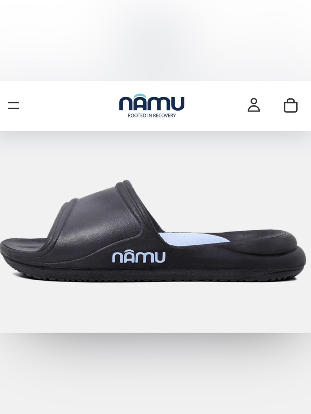 NAMU Phase Recovery Slide sandals in Space Black